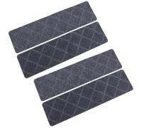 UKCOCO 4 Pièces Tapis Antidérapant pour Marches D'escalier en Polyester Réutilisable Surface Délicate et Simple, pour Sol Intérieur et Escaliers Sécurisés