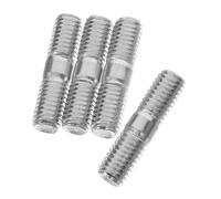 UKCOCO 4 Pièces vis de Silencieux boulons filetés en Acier Conversion de Goujon de Roue boulons de Tige Fine boulons à Double extrémité en métal boulons à Tige métallique Acier Carbone