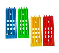 UKCOCO 4 Supports Porte-bagues pour Pigeons Multicolores en Plastique Solide, Compact, Suspendu Ou Posé, Organisateur De Râteliers pour Pattes De Pigeons Voyageurs, Accessoires pour Colombophiles