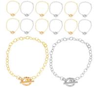 UKCOCO 40 pièces Bracelet Chaînes pour Fabrication de Bijoux Chaînes DIY avec Fermoirs pour Création de Bracelets Personnalisés
