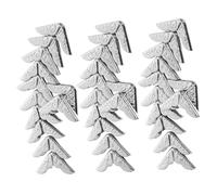 UKCOCO 40 Protège-Coins Métalliques Vintage 14 Mm, Protections D’Angle pour Albums Photo, Cahiers et Boîtes à Bijoux, Lot de 40 Pièces Couleur Nickel, Accessoire Déco Maison