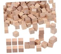 UKCOCO 400 pièces Wooden Craft Cubes Non-treated Small Blocks For DIY Art And Education Natural Solid Wood Cubes For Creative Projects And Teaching Aid