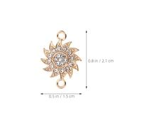 UKCOCO 40pièces Breloques Tournesol Connecteurs Fleurs Strass Breloques Fleurs Doré Pour Bijoux Diy Accessoires Floraux Vintage Loisirs Créatifs