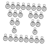 UKCOCO 40pièces Fermoirs à Bascule Métal Argenté Antique Breloques Spirales Ondulées Pour Création De Bijoux Pour Bracelets Colliers Et Boucles Oreilles