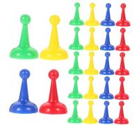 UKCOCO 40Pièces Pièces Échecs Plastique Colorées Accessoires de Jeu de Société Idéaux pour Remplacement et Enseignement de Plateau