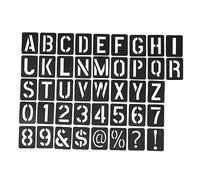 UKCOCO 41 pièces Pochoirs de Peinture Réutilisables Modèles de Lettres et Chiffres Templates Décoratifs pour DIY et Artisanat Pratiques et pour Projets Artistiques