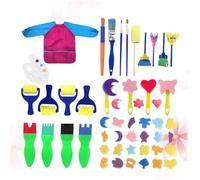 UKCOCO 47 pièces Kit de Peinture Garçon Fille Mousse EVA Outils de Graffiti Créatifs pour Activités DIY de et Pinceaux pour Garçon Fille