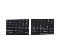 UKCOCO 4feuilles Autocollants Anglais pour Clavier Pc Et Ordinateur Portable Résistants à Usure Autocollants Auto-adhésifs pour Remplacement De Claviers Application Facile Et Retrait