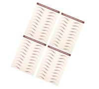 UKCOCO 4feuilles Autocollants Sourcils Étanches Avec Transfert Eau Faux Sourcils Femmes Design Naturel Réaliste Portables Pour Maquillage Rapide Et Modelage Facile