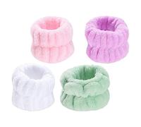 UKCOCO 4paires Lot Bracelets Pour Lavage De Visage Serviettes Absorbantes Et Durables Adaptés Et Spa