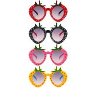 UKCOCO 4pcs Strawberry Sunglasses Lovely Unique Photo Prop Summer Party Eyeglasses