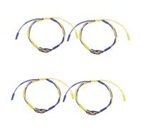 UKCOCO 4pièces Lot De Bracelets Ukrainiens Tressés Cordes Multicolores Nœuds Ajustables Accessoires Pour Femmes Et Hommes Amitié