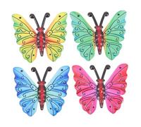 UKCOCO 4pièces Lot De Pendentifs Fer Forme D'insecte Décorations Artisanales Murales Pour Maison Bureau