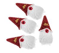 UKCOCO 4pièces Lot de Pendentifs Père Noël Décorations Sapin De Noël pour Fêtes Et Vitrines Créatives