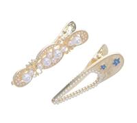 UKCOCO 4pièces Lot de Pinces à Cheveux Fleuries pour Femmes Épingles Baroques Mini Accessoires Coiffure Ajourés pour Fêtes Mariages Quotidien