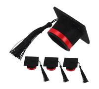 UKCOCO 4pièces Mini Casquette De Remise De Diplôme pour Bouteille De Vin Bouchon Décoratif Couvre-Bouteille De Chapeau Fournitures De Fête