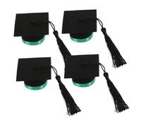 UKCOCO 4pièces Mini Chapeau De Graduation Forme De Bouchon De Bouteille De Décorations pour Bouteille De Vin