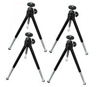 UKCOCO 4pièces Mini Trépied Smartphone Télescopique Sections Support Bureau pour Téléphone Caméra Et Diffusion Mobile Noir