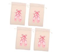 UKCOCO 4pièces Sac De Danse à Cordon Pochette pour Chaussures De Danse Sac De Rangement pour Costumes