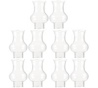 UKCOCO 5 Ensembles Abat-Jour en Verre Lampe À Huile Lampe À Pétrole Coiffures Ombres De Lampe Abats-Jour Abat-Jour Clair Au Kérosène Accessoires De Lampe De Kérosène Un Verre 2 Pièces * 5