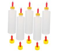 UKCOCO 5 ensembles Biberons pour Agneaux PVC Lot Tétines Résistantes et Remplaçables pour Alimentation de Petits Ruminants et Animaux