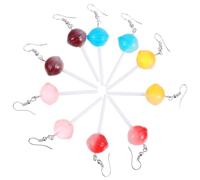 UKCOCO 5 Paires de Boucles d'Oreilles Pendantes de Sucette Boucles d'Oreilles Mode à Pendentif Couleurs Dégradées Candy Accessoires Légers pour Femme Bijoux d'Oreille pour Fêtes