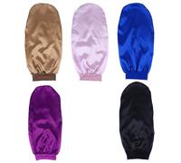 UKCOCO 5 pièces Bonnet Cheveux Longs Élastique Tissu Imprimé Protège Cheveux Bouclés Tube Long Ajustable pour Femmes avec Tresses et Extensions