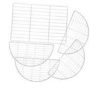 UKCOCO 5 Pièces Cuisson Fil INOX Support Barbecue Résistant Haute Température Rond et Carré pour Grill Four Barbecue Cuisson Uniforme