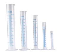 UKCOCO 5 pièces Cylindres Gradués Plastique de Outils de Laboratoire pour Mesures Précises et Expériences Scientifiques