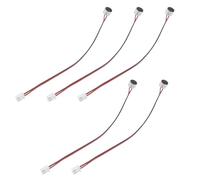 UKCOCO 5 pièces Éléments Mic Electret Condenser avec Fils Microphone Stéréo Compact pour Interviews Extérieures et Streaming Direct Résistant et Anti-bruit