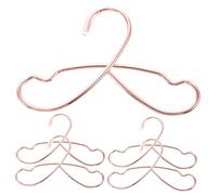 UKCOCO 5 pièces Lot de Cintres Miniatures pour Poupées Accessoires Poupées Cintres Métal Rose Doré Réalistes pour Décoration et Rangement