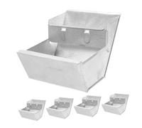 UKCOCO 5 pièces Lot de Mangeoires Métal pour Cage à Lapin Distributeur Anti-rongeage Facile à Nettoyer et Remplir Bols Adaptés Aux Petits Animaux Intérieur et Extérieur