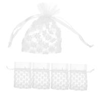 UKCOCO 5 pièces Lot de Petites Pochettes Organza Transparent avec Cordon Sacs Bijoux Durables et pour Bonbons et Petits Objets pour Mariage et Fête
