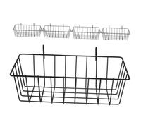 UKCOCO 5 Pièces mangeoire à Foin pour Lapin Support d'alimentation pour Lapins Titulaire râtelier à Foin pour Lapins mangeoire à Foin Petit Animal Porte-Foin Lapin étagère Fer forgé Noir
