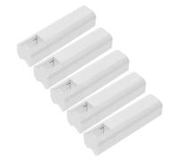 UKCOCO 5 pièces Pendant de Rideau Plastique avec Poignée Carrée pour Stores Romain Accessoires de Fenêtre Poignée de Tirage Couleur Blanche