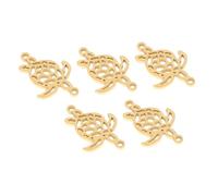 UKCOCO 5 Pièces Pendentifs Tortue de Mer Acier Inoxydable pour Création de Bijoux Diy Pendentifs Creux Élégants pour Colliers et Bracelets Accessoires Durables pour Artisanat et