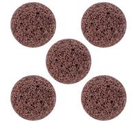 UKCOCO 5 Pièces Pierres de Lave Rondes Décoratives, Filtration | Galets Naturels Marron, Aspect Volcanique, pour Bacs D’eau Douce et Betta, Arrangement Facile