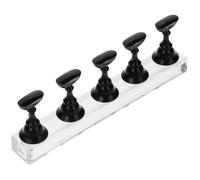 UKCOCO 5 pièces Support Nail Tip Stand Plastique Noir pour Pratique et Présentation Manucure Multifonction Entraînement Ongles et Présentoir Nail Art pour Salon et Usage Personnel