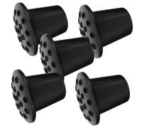 UKCOCO 5 pièces Vase de Cimetière Plastique Noir Pot de Fleurs pour Tombeaux Support Élégant pour Fleurs Artificielles ou Fraîches Usage Extérieur