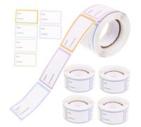 UKCOCO 5 rouleaux Étiquettes Alimentaires Autocollantes Date Portable Faciles à Écrire Pratiques pour Cuisine Bureau et Conservation des Aliments