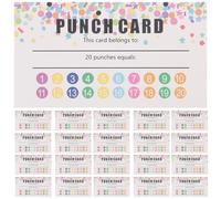 UKCOCO 50 Cartes de Récompense Perforées pour Élèves, Papier Coloré, 25d, Cartes Éducatives Portables pour Motivation Scolaire, Outils Pédagogiques Incontournables en Classe