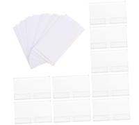 UKCOCO 50 ensembles Porte Étiquettes avec Crochet Support Détiquette Clips pour Étiquettes de Panier Lot Insert Papier pour Rayonnage de Magasin et