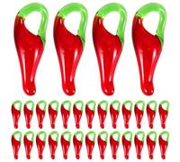 UKCOCO 50 Perles en Verre Rouges de Mini Piment 20 MM Breloques Artisanales pour Bijoux Pendentifs pour Bracelets Boucles D’Oreilles et Colliers DIY Lot de 50 Pièces