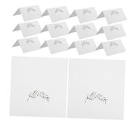 UKCOCO 50 Pièces Cartes de Place Pliante Vertes pour Mariage et Cartes de Nom pour Banquet et Fête Résistantes et Faciles à Écrire pour Dîner et Shower