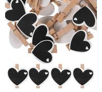 UKCOCO 50 Pièces Clips Forme de Cœur pour Photos Mini Pinces à Linge Clips Mémos Robustes pour Décoration de Mur Mariages et