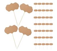 UKCOCO 50 Pièces Étiquettes à Écrire pour Buffet Marqueurs Solides Kraft pour Fromage Drapeaux à Ardoise Réutilisables Étiquettes Décoratives pour Mariage et Fêtes