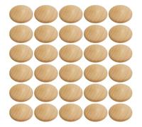 UKCOCO 50 Pièces Lot de Bouchons Ronds Bois pour Vis Capuchons de Recouvrement Meubles Décoration Escalier Cache-vis Robustes pour Travaux de Menuiserie