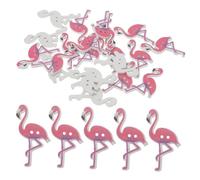 UKCOCO 50 pièces Lot de Boutons Bois Décoratifs Flamant Rose Nordique Motifs Animaux Dos Plat pour Couture DIY et Scrapbooking Mercerie Garçon Fille Accessoires Créatifs