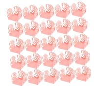 UKCOCO 50 pièces Papier Chocolat Découpé Motif Rose Rose Plateau Chocolat pour Mariage Fête et Pratique pour Bonbons Sucettes et Confiseries