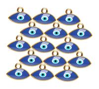 UKCOCO 50 Pièces Pendentifs Charme Œil Malin Alliage pour Fabrication de Bracelets Diy Accessoires Créatifs et Décoratifs Bijoux Personnalisés Couleur Bleue